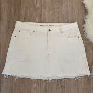 American Eagle Outfitters White Denim Mini Skirt
